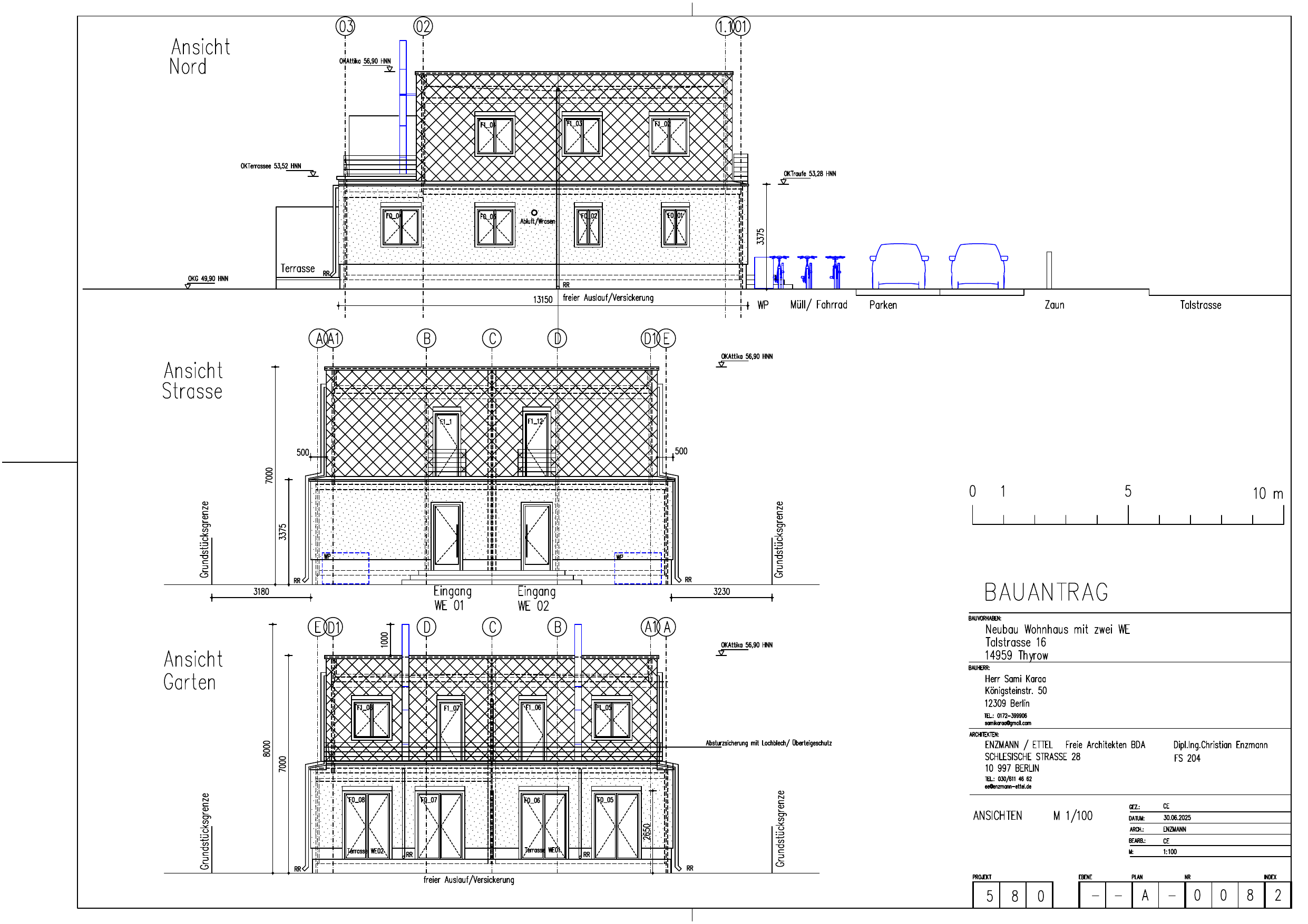 Genehmigte Ansichten des Vorhabens in Thyrow